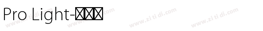 Pro Light字体转换